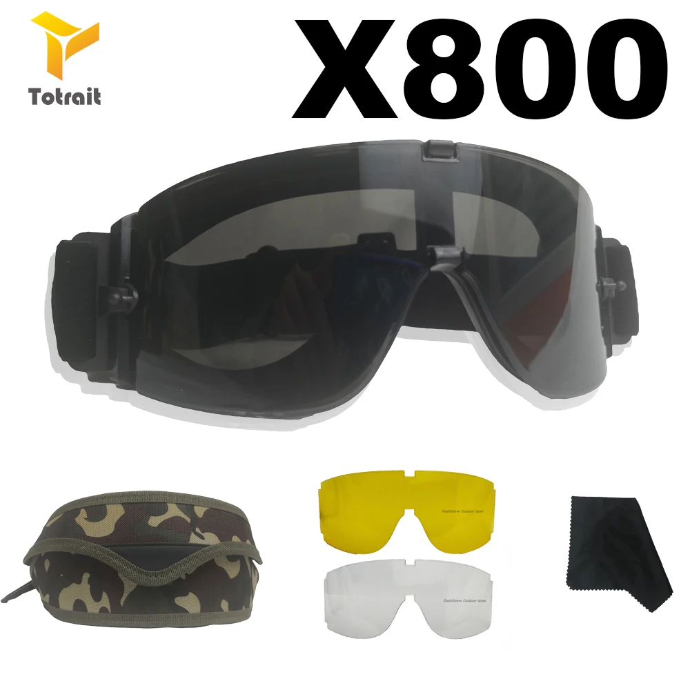 Totrait X800 очки с камуфляжной коробкой страйкбол пейнтбольное снаряжение защитные