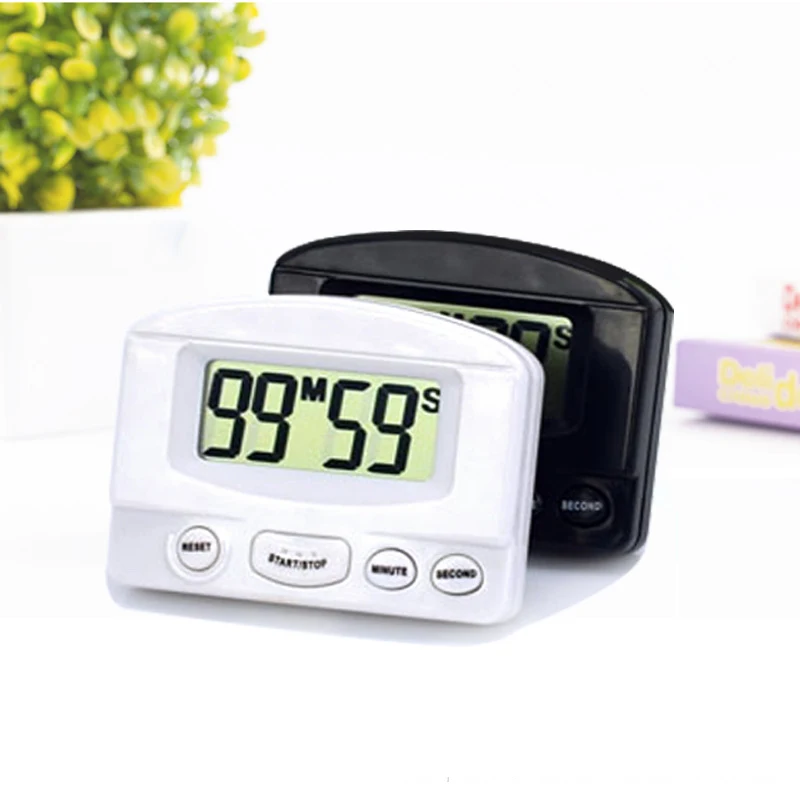 

Black and White Creative Kitchen Timer BBQ Egg Cooking Supplies Fitness Beauty Tools Timer Electronic Alarm Clock Timer