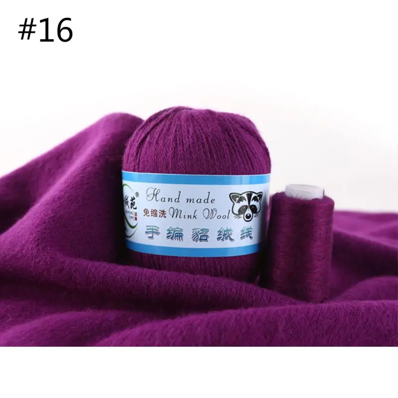 50 г Мягкая норка шерстяная пряжа ручной вязки роскошный кашемировый вязаный шарф
