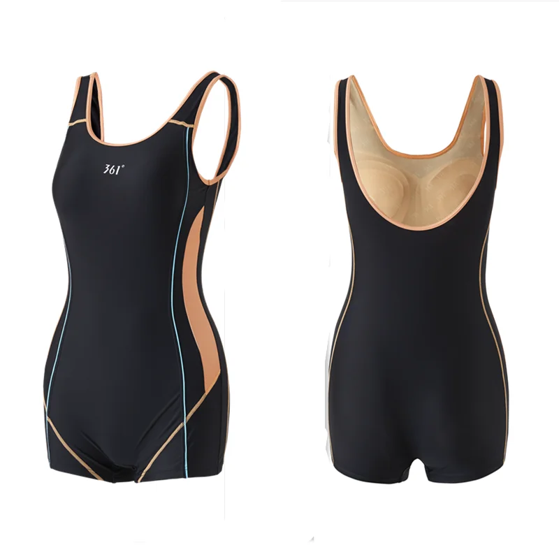 

361 One Piece Bathing Suit for Women & Girls Competitive Boyleg Swimsuit Training Racing Wirefree Swimwear Female Triathlon