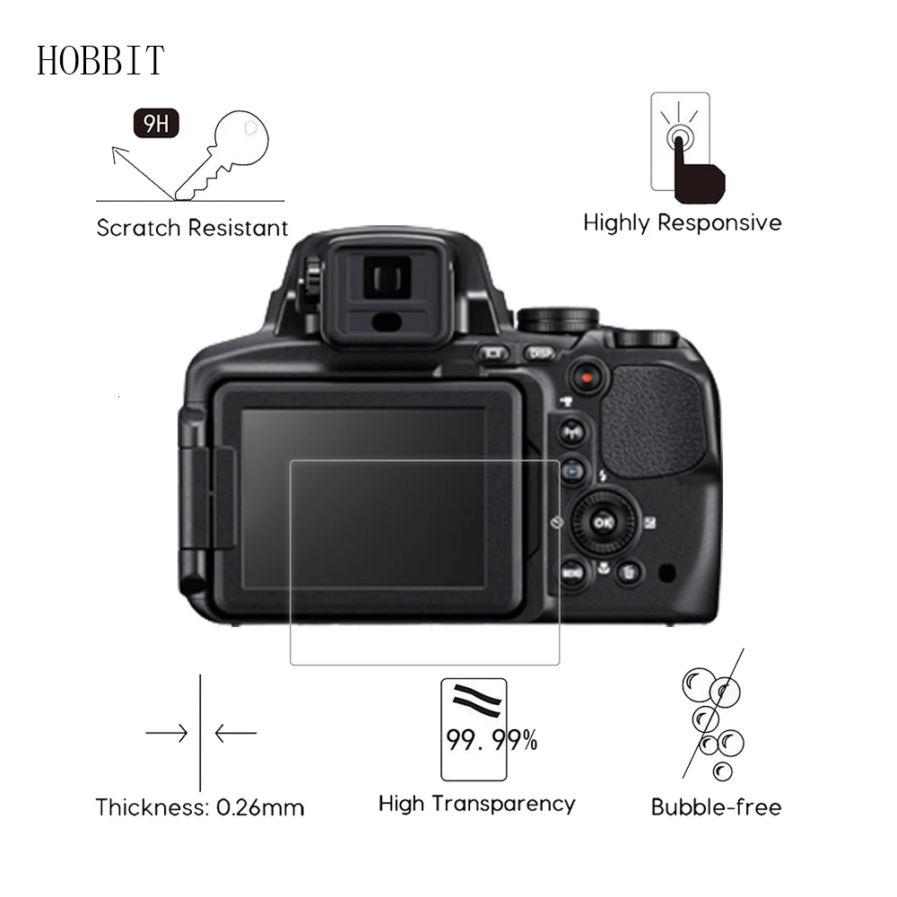2 упаковки для nikon D750 0,3 мм 2.5D 9H прозрачная защитная пленка из закаленного стекла для цифровой камеры с защитой от царапин для nikon