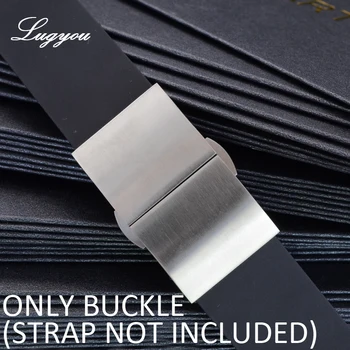 

Lugyou Watch Parts Stainless Steel Pusher Folding Buckle for Straps Brushed 20 mm