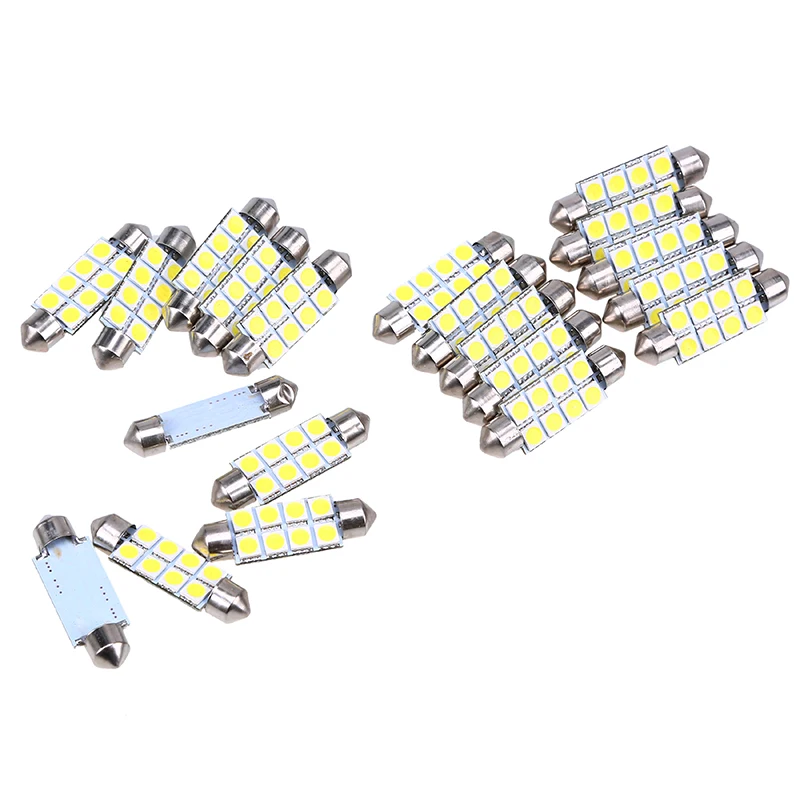 Posbay 10/20 шт 41 мм 5050 8 SMD белый микро общего автомобиля гирлянда для салона Купол