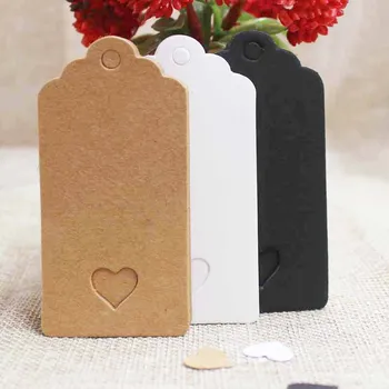 

Whealseal DIY 3 colour Tag Heart Hole Die Cut Tag4x8cm Wedding FavourTag Baking label Tag Accept Custom Logo Cost ExtraSwing Tag