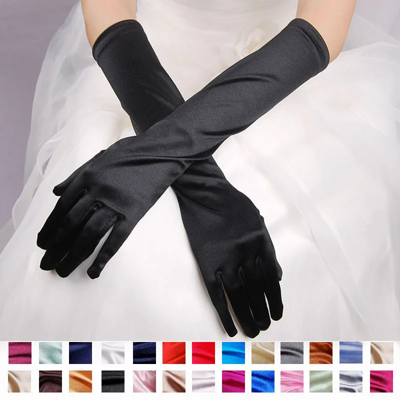 Bridal Gloves with Satin Show Evening Dresses Wedding Dresses Sunscreen Sleeve Wedding Accessories Free Shipping