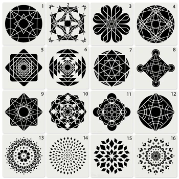 

52/16pc Letter Number Alphabet Stencils Template Plastic Planner For Notebook Diary Scrapbook Craft Project DIY Drawing Painting