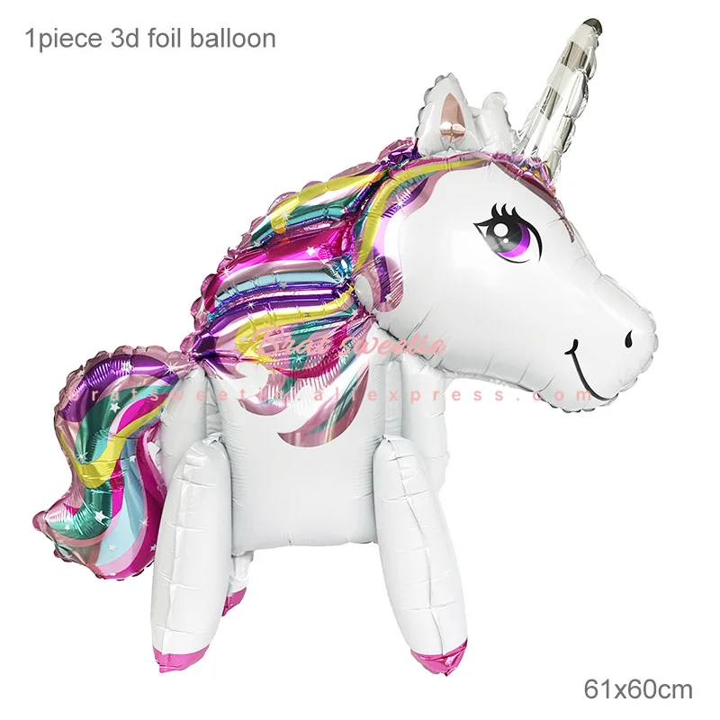 59cm white unicorn Единорог Приглашения карты Единорог вечерние Happy День рождения детская комната аксессуары Дети сувениры пригласительных билетов с Конверты - Цвет: 59cm white unicorn
