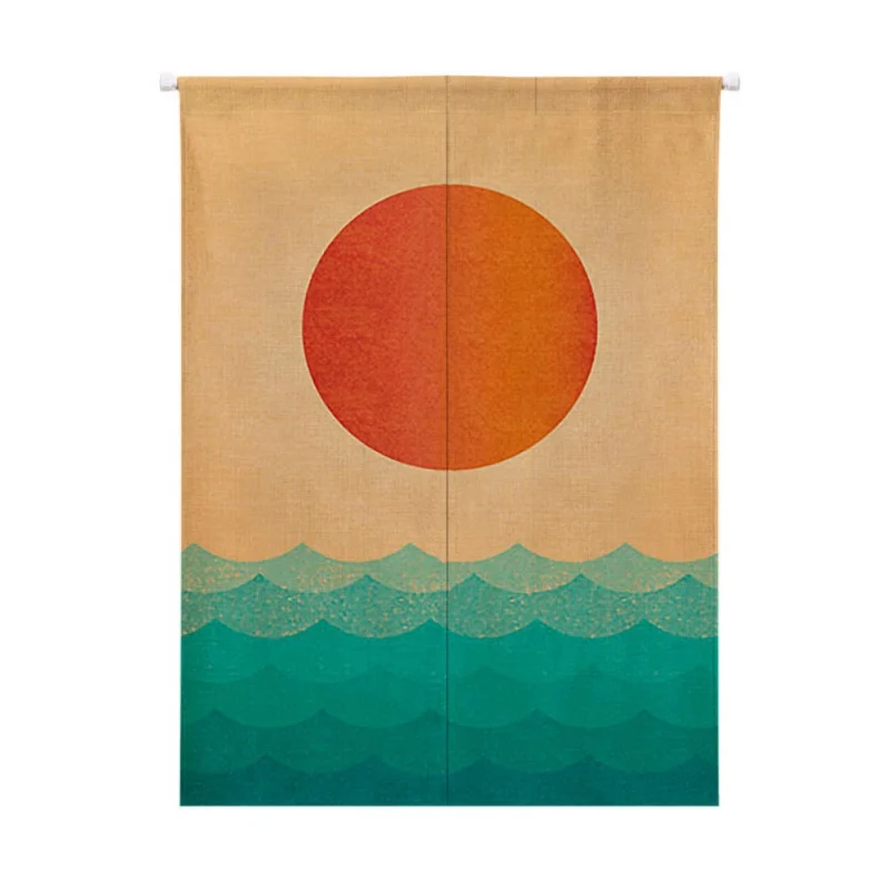 Для украшения дома дизайн от солнца японский стиль Норен дверная занавеска хлопок и лен печатных висячие гобелены