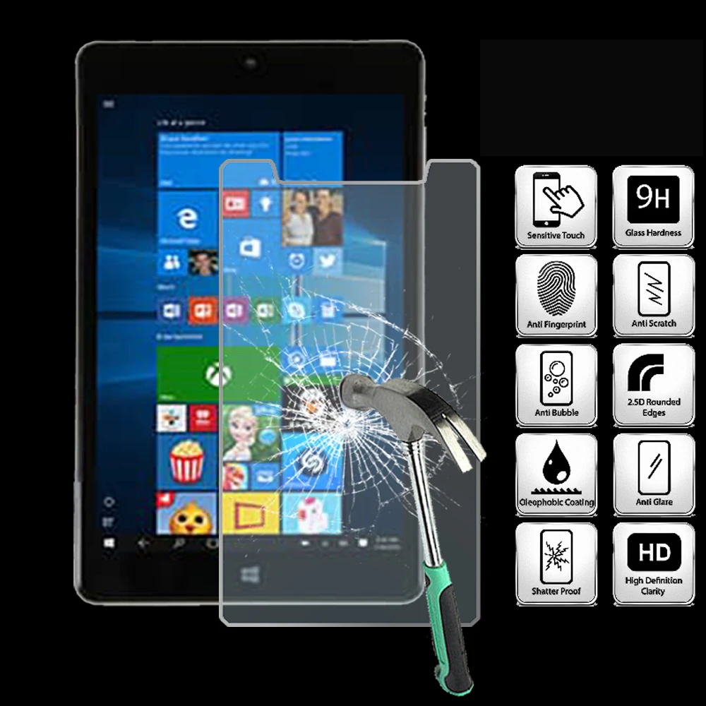 

For NuVision TM800P610L 8 Inch - 9H Tablet Tempered Glass Screen Protector Cover Explosion-Proof High Quality Screen Film