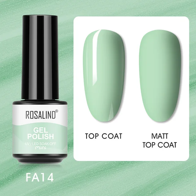 ROSALIND Nail Gel Polish Neon Luminous Hybrid Varnish Manicure Semi Permanent UV Gel Nail Art Base Top Coat Gel Nail Polish New FXA-FA14