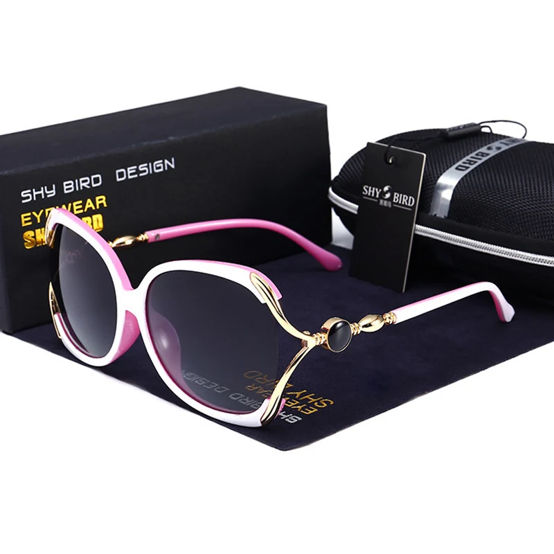 

2020 New SHYBIRD Retro Sunglasses Round Glasses Women Brand Designer Oversized Sunglasses Personality border Outdoor Polarizer