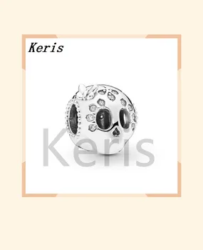 

100% 925 silver sterling new 2019 spring 797866cz sparkling skull charm frizzy high quality free freight jewelry