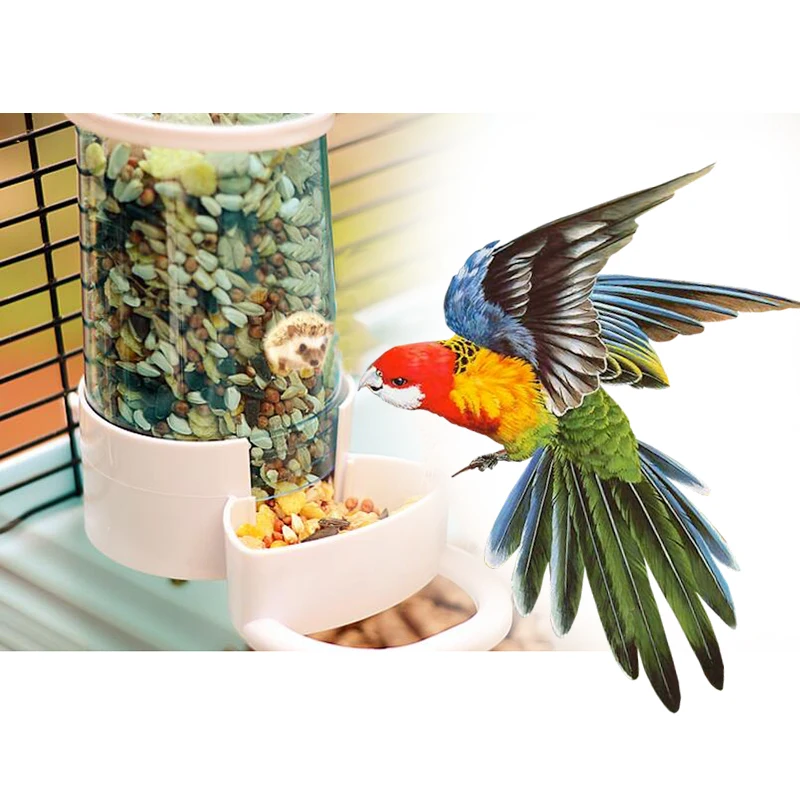 Pet Bird Automatic Drinker Feeder Water Dispenser Clip Large Parrot Hamster