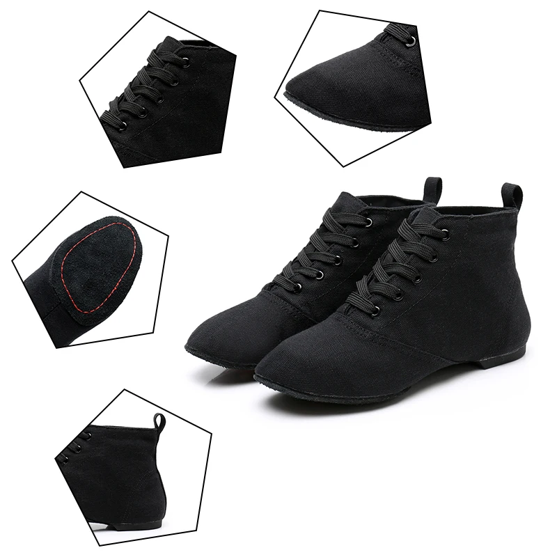 HROYL Jazz Dance Shoes Canvas Size EU34-45 Women Girls Ballroom Modern Tango Performance Practise Dancing shoes Wholesale 5