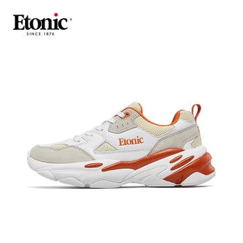 

ETONIC Retro Sneakers Men Platform Running Shoes Chunky Sneakers Breathable Light Dad Shoes Casual Lace-up Chunky Shoes Trainers