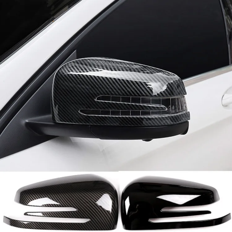 Senyar Side Rearview Mirror Cover Cap Trim Carbon Fiber for Mercedes Benz A B C E GLA Class W204 W212 