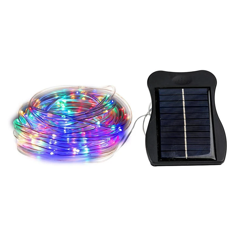 

10M 100LED Waterproof Solar String Lights Colorful Clip-On Light for Outdoor Garden Christmas Tree Decoration