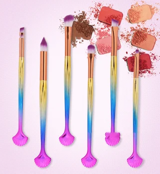 

6PCS/SET Seashell Eye Makeup Brushes Set Cream for Foundation Powder Brush Set Soft Face Blush Brush Cosmetics Tools MAG5496