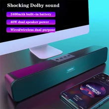 40w alto-falante bluetooth de alta potência, portátil à prova dwaterproof água, usado para alto-falantes do computador do computador do pc, subwoofer, centro de música, barra de som do fm tf