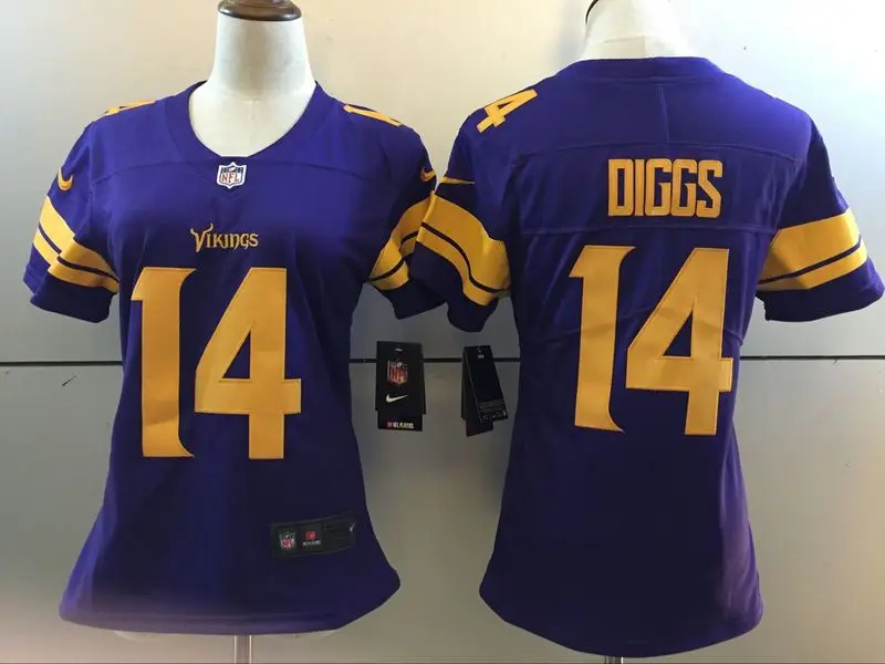 Женская майка из Миннесоты s Teddy Bridgewater Stefon Diggs Harrison Smith Adrian Peterson Anthony Barr Sam Bradford