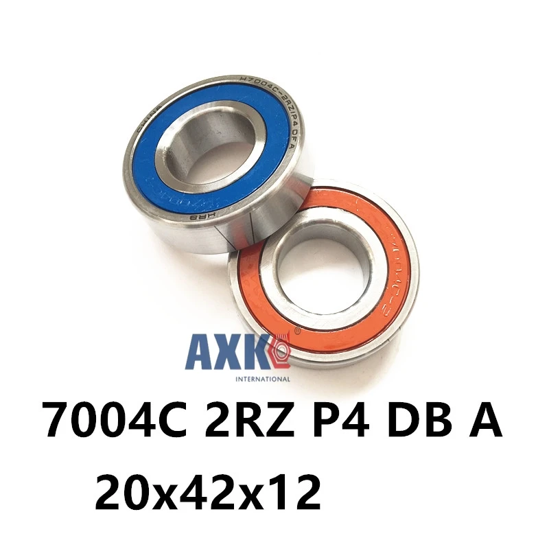 1 пара AXK 7004 7004C 2RZ P4 дБ 20x42x12 20x42x24 радиально-упорные подшипники Скорость шпинделя с