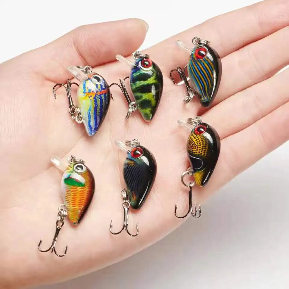 Мини-кренк искусственная приманка плавающие воблеры для рыбной ловли окуня 3 см 1