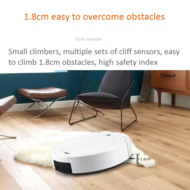 1800Pa USB Smart Robot Rechargeable 3 in 1 Auto Smart Sweeping Robot Strong Suction Sweeper Vacuum Cleaners