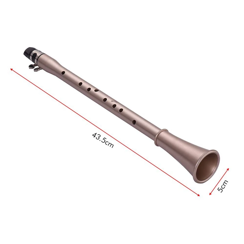 Mini Simple Clarinet Sax Compact Clarinet-Saxophone ABS Material Musical Wind Instrument for Beginners with Carry Bag