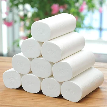 

New 14 Rolls Coreless Toilet Paper Towels Tissue 4 Layer Soft Skin-friendly for Home Bathroom QP2