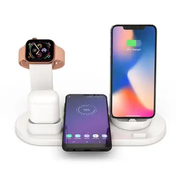 

Yuanlin 3 in 1 Wireless Charger Phone Watch Earphone Charger 360 Rotating for Micro USB Type-C iPhone AirPod зарядное устройство