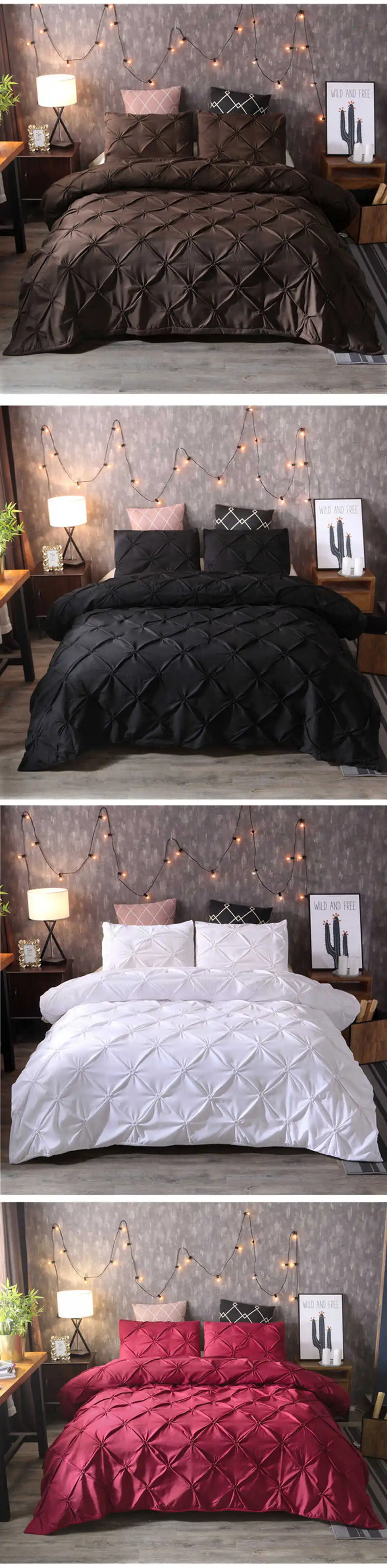 Yimeis постельные принадлежности, одноцветные полноразмерные одеяла, комплекты постельного белья, современные простыни и наволочки BE45121