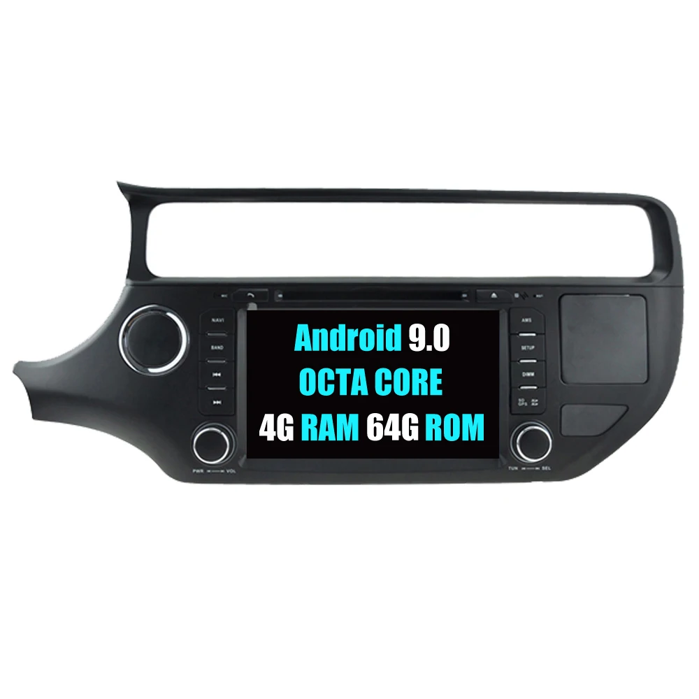 Sale RoverOne Car Radio DVD GPS For Kia Rio K3 2015 2016 Android 9.0 Octa Core Touchscreen Multimedia Player HeadUnit Bluetooth 2