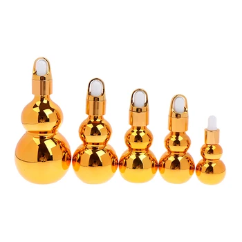 

1Pcs 10/20/30/50/100ml Gourd Shaped Glass Bottles With Oil Dropper Bottles Travel Dispensers For Makeup Liquid