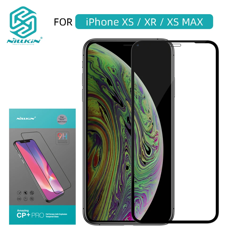 NILLKIN роскошный 9H реальный запас протектор экрана простой для iPhoneX XR XSMAX Высокое