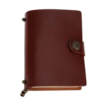 

1pc Note Books Retro Button Loose Leather Leather Jorunal Notebook for Drawings