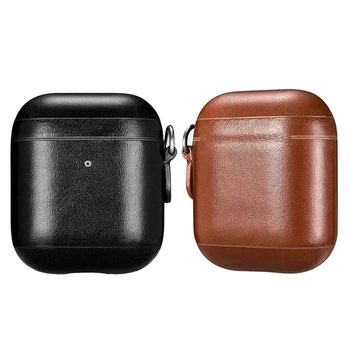 

Genuine Leather Case Cover for Apple 1&2 Portable Protective with Strap Keychain Wireless Charging
