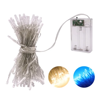 

2M-20M AA Battery Operated LED String Lights Christmas Garland Fairy Lights for Xmas Party Wedding Garden Decoration 9 Colors