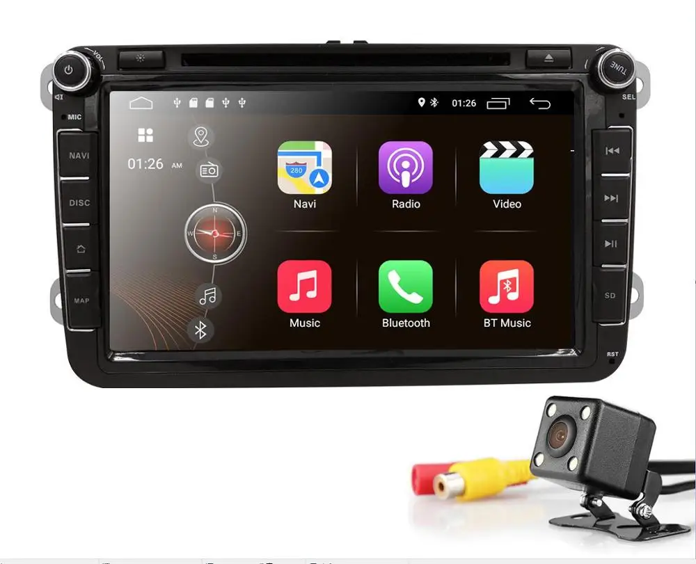 Android 9 8 ''Автомобильный мультимедийный плеер 2Din CarDVD gps для VW/Volkswagen/Golf/Polo/Tiguan/Passat/b7/b6/SEAT/leon/Skoda/Octavia радио - Цвет: Camera4