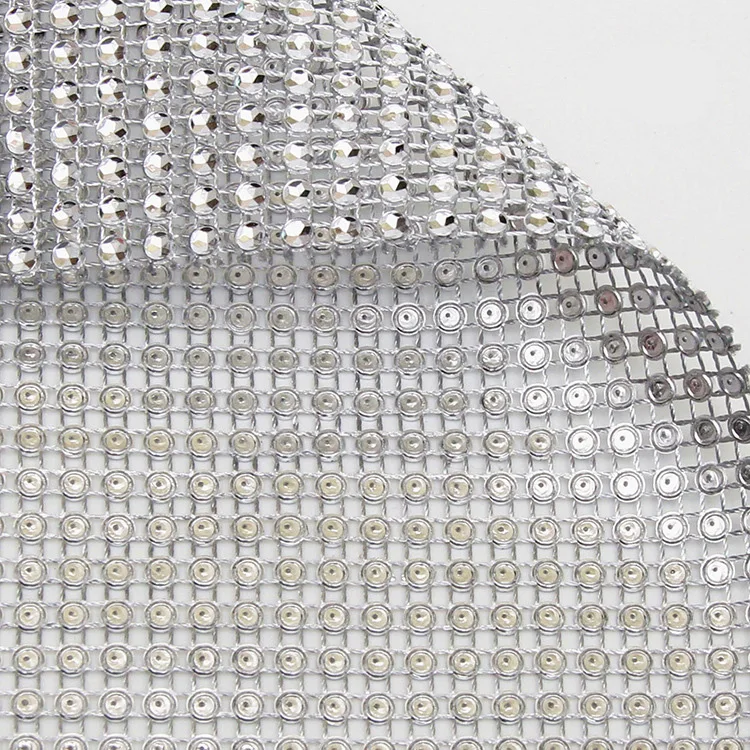 1 yard90cm 24 rows Diamond mesh Wrap ribbon silver Rhinestone Roll Tape Crystal Ribbon cake wedding party gift decoration 7D (4)