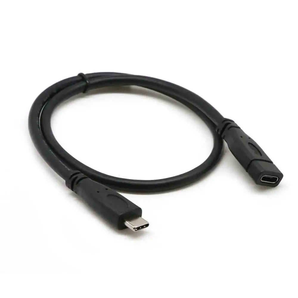 Высокое качество type C USB 3,1 Мужской к USB-C Женский удлинитель для передачи данных 0,3 м