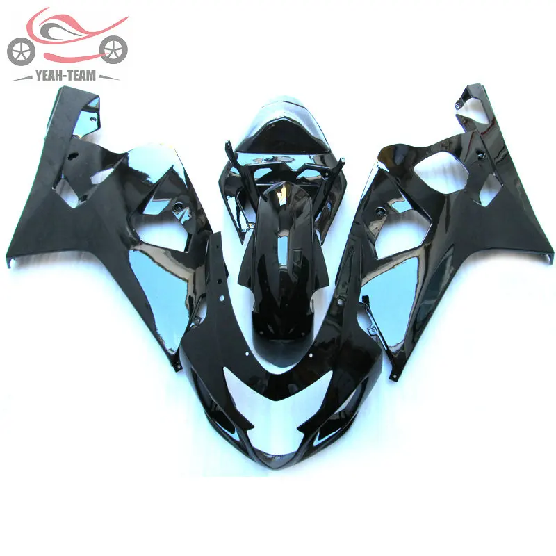 Китайские Обтекатели хорошего качества для Suzuki K4 GSXR600/750 2004 2005 04 05 GSXR 600 750 полностью глянцевые черные из АБС
