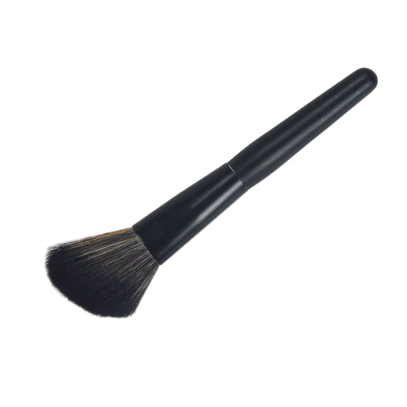 

mei nai qi 1Pc Oblique Head Rayon Makeup Brush Cheek Contour Makeup Foundation Powder Blush Brush Beveled Tip Brush Black Black