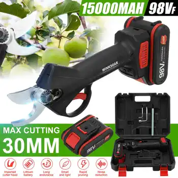 

98V Cordless Tree Pruning Shear Rechargeable Electric Steel Blade Secateur Branch Cutter Scissor Grafting Tool Garden Scissors