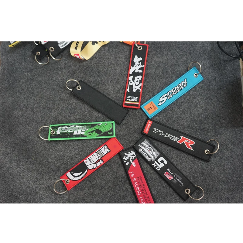 Car Styling Osaka JDM Initial D Racing Fashion Tags Keychain Rectangle