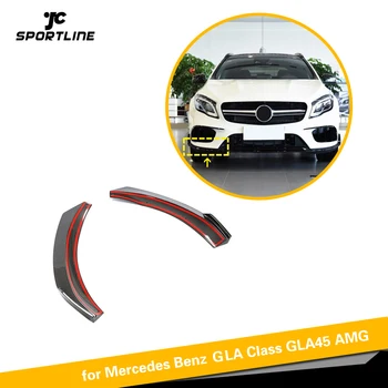 

Front Bumper Lip Spoiler Splitters For Mercedes-Benz GLA Class Sport GLA45 AMG 2017 - 2019 Carbon Fiber