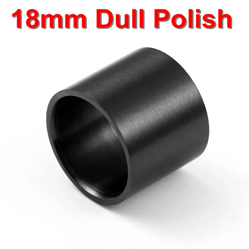 18 мм тусклый черный титан кольцо для мужчин - Цвет основного камня: 18mm Dull Black