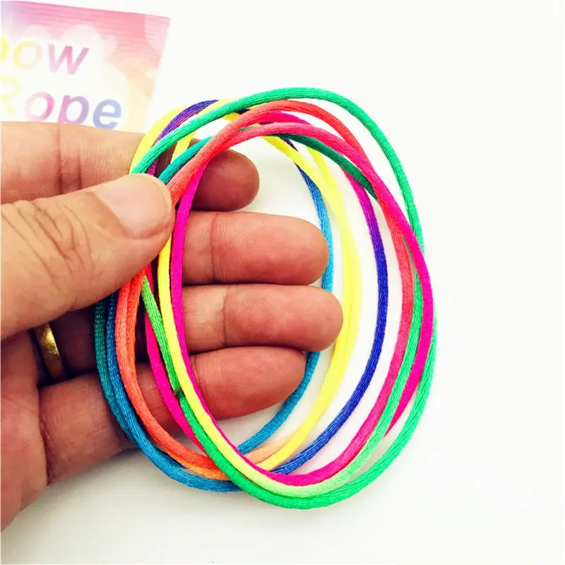 

3PCS Kids Rainbow Colour Fumble Finger Thread Rope String Game Developmental Toy 72XC