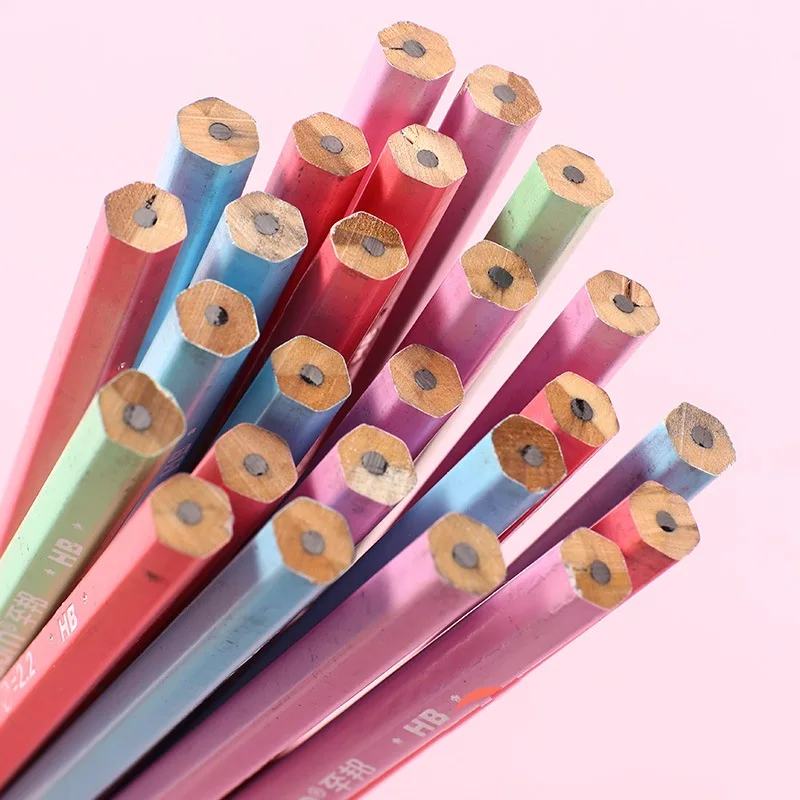 100 шт Kawaii деревянные карандаши HB графитовый карандаш для школы офисные принадлежности милые канцелярские рождественские призы для детей