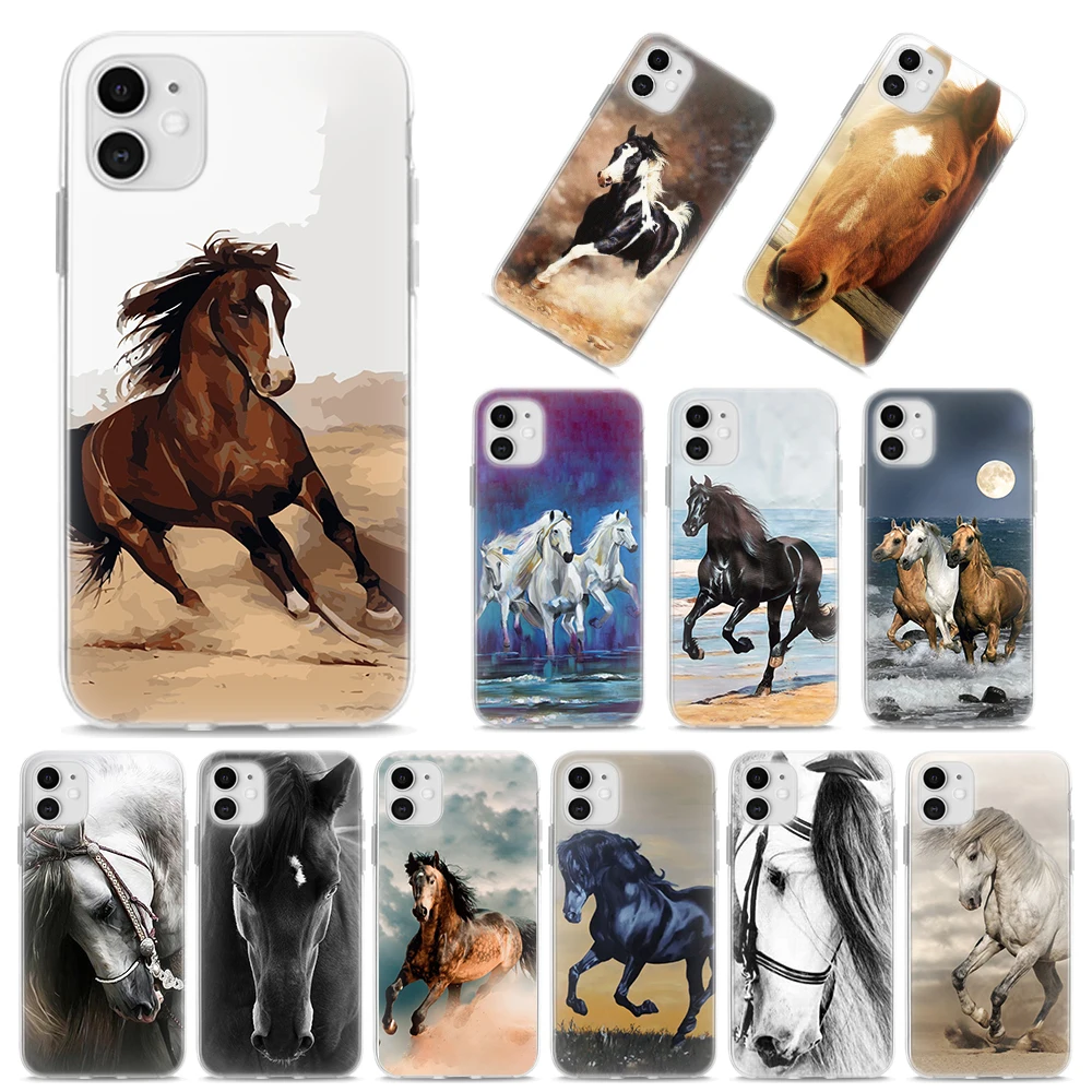 Силиконовый чехол для iPhone X XR XS MAX 11 Pro 7 8 Plus 6 6S 5S SE мягкий бега с рисунком