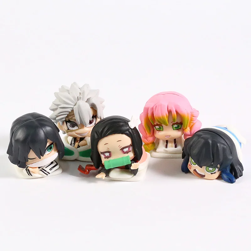 Demon Slayer Tanjiro Zenitsu Inosuke Action Figures Cute 